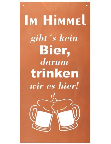 Lustige Gedichttafel mit Spruch aus Edelrost Rostige Gartendeko Schilder