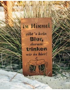 Lustige Gedichttafel mit Spruch aus Edelrost Rostige Gartendeko Schilder 2