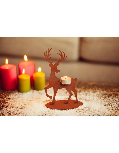 Start Teelichthalter - Rentier 2 - Höhe 22 cm 
Höhe 22 cm
Breite 12 cm
