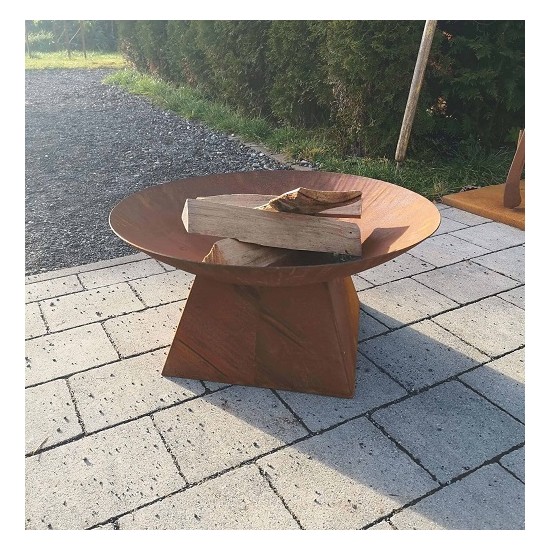 Gartendeko Rost Schlichte runde Feuerschale auf Sockel Ø 60 Eine schlichte Feuerschale mit einem Durchmesser von 60 cm inkl. Soc