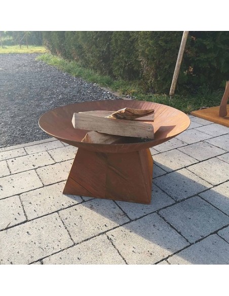 Gartendeko Rost Schlichte runde Feuerschale auf Sockel Ø 60 Eine schlichte Feuerschale mit einem Durchmesser von 60 cm inkl. Soc