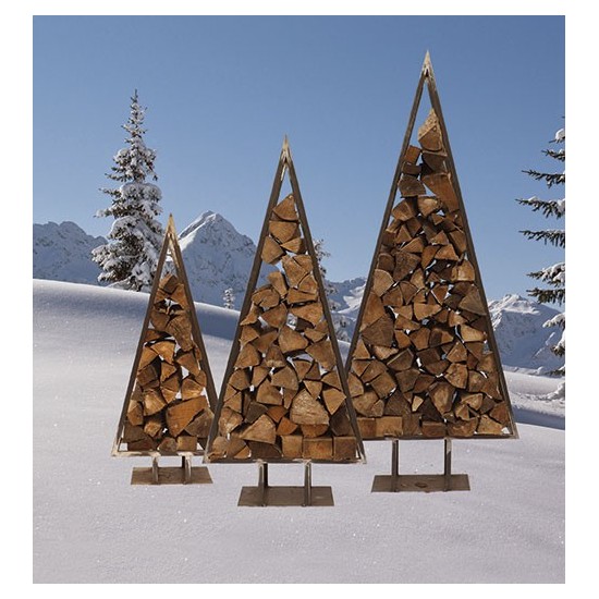 Start Holzregal Tanne 100 cm hoch Metall Holzlege in TannenformDie