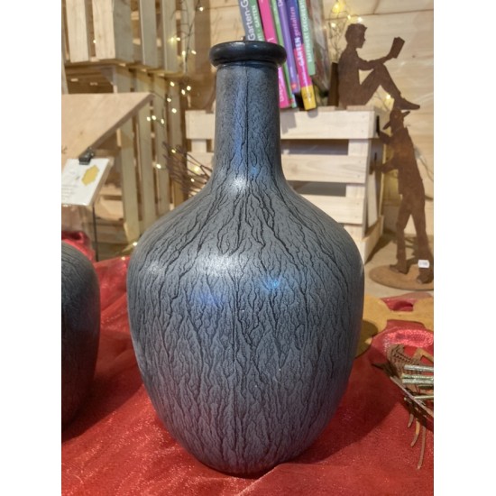 Vasen Flaschenvase sofia - anthrazit - groß - Höhe 26 cm Flaschenvase aus dickem Glas mit einem sehr schönen Farbverlauf in anth