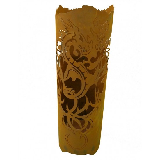 Motiv Feuerkörbe Edelrost Feuerturm - Dragon - hohe Drachenfeuersäule - Höhe 110 cm Feuerturm "Dragon" - hohe Drachenfeuersäule 