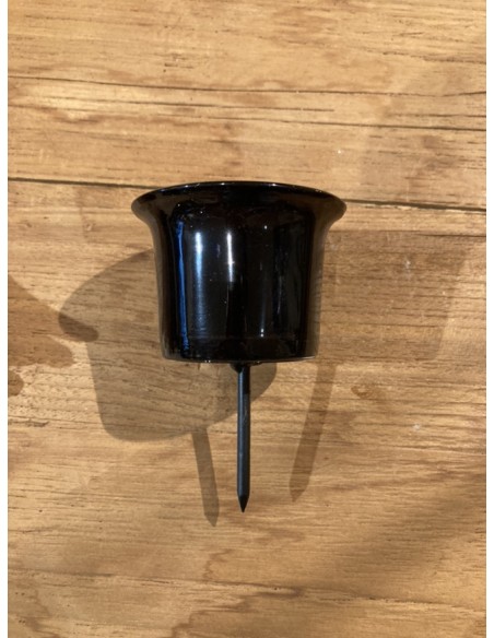 Start Kerzenhalter mit Dorn - Glas Teelichthalter schwarz - Joy - Höhe 4,5 cm Schöner Kerzenhalter aus Glas mit einem Dorn zum S Start Kerzenhalter mit Dorn - Glas Teelichthalter schwarz - Joy - Höhe 4,5 cm Schöner Kerzenhalter aus Glas mit einem Dorn zum S
