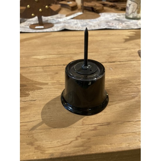 Start Kerzenhalter mit Dorn - Glas Teelichthalter schwarz - Joy - Höhe 4,5 cm Schöner Kerzenhalter aus Glas mit einem Dorn zum S