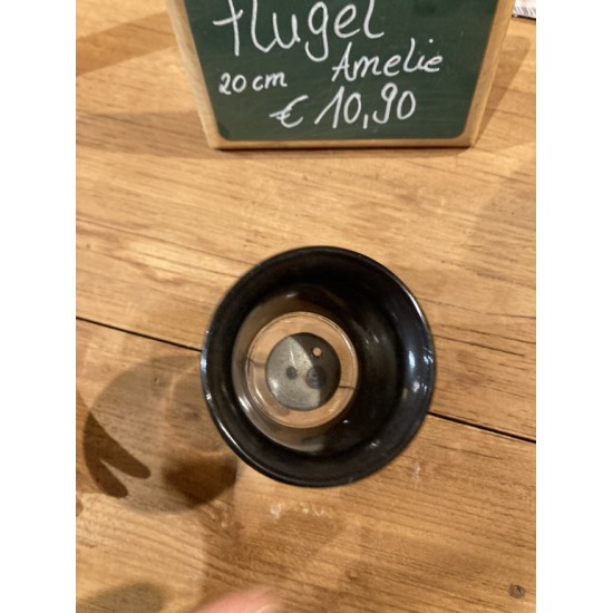 Start Kerzenhalter mit Dorn - Glas Teelichthalter schwarz - Joy - Höhe 4,5 cm Schöner Kerzenhalter aus Glas mit einem Dorn zum S