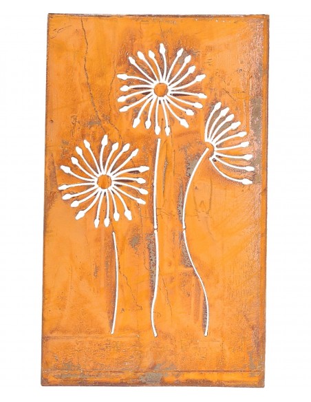Start Metall Leinwand - Pusteblume - Höhe 50cm x 30cm - mit Aufhängöse Die Edelrost Metall Leinwand mit Pusteblumen bringt ein e