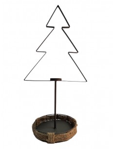 Start Weihnachtsbaum Teelichthalter - groß - Höhe 57 cm Schöner Teelichthalter mit einem Christbaum als Motiv auf einer Standpla