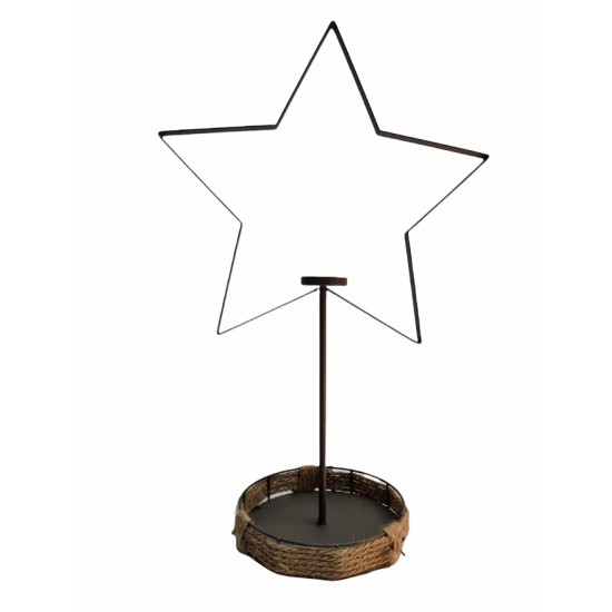 Start Metall Stern Höhe 56 cm Teelichthalter Stern aus Metall für Deine Weihnachtsdeko Zuhause. Eignet sich dank des kleines Kor