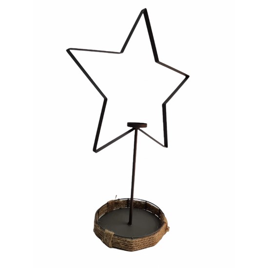 Start Metall Stern Höhe 56 cm Teelichthalter Stern aus Metall für Deine Weihnachtsdeko Zuhause. Eignet sich dank des kleines Kor