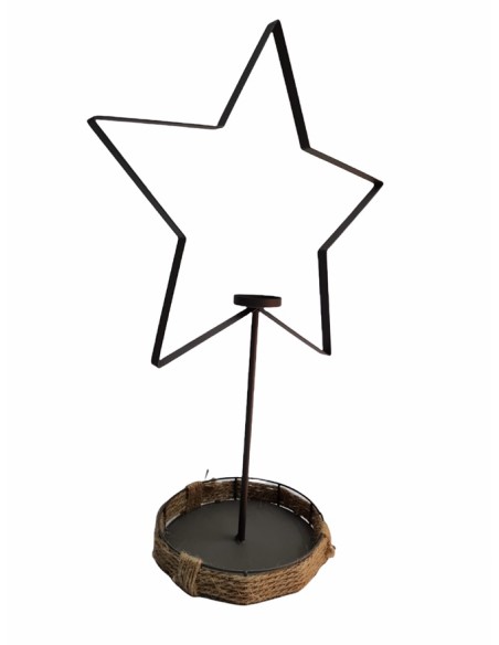 Start Metall Stern Höhe 56 cm Teelichthalter Stern aus Metall für Deine Weihnachtsdeko Zuhause. Eignet sich dank des kleines Kor