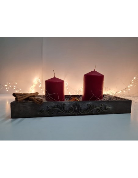 Holzdeko Holztablett mit Ornament als Motiv - Baron Grau - Breite 34 cm Holztablett mit Ornament an der Vorderseite in Baron Gra Holzdeko Holztablett mit Ornament als Motiv - Baron Grau - Breite 34 cm Holztablett mit Ornament an der Vorderseite in Baron Gra