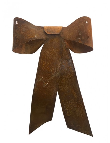 Weihnachtsdeko Deko Schleife aus Edelrost 3D - Weihnachtsdeko - 30 cm breit Schöne Schleife aus Edelrost zum Hängen für Deine We