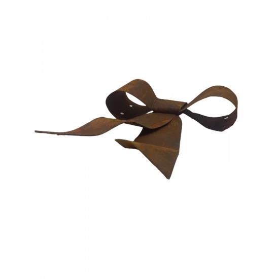 Weihnachtsdeko Deko Schleife aus Edelrost 3D - Weihnachtsdeko - 30 cm breit Schöne Schleife aus Edelrost zum Hängen für Deine We