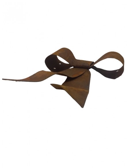 Weihnachtsdeko Deko Schleife aus Edelrost 3D - Weihnachtsdeko - 30 cm breit Schöne Schleife aus Edelrost zum Hängen für Deine We