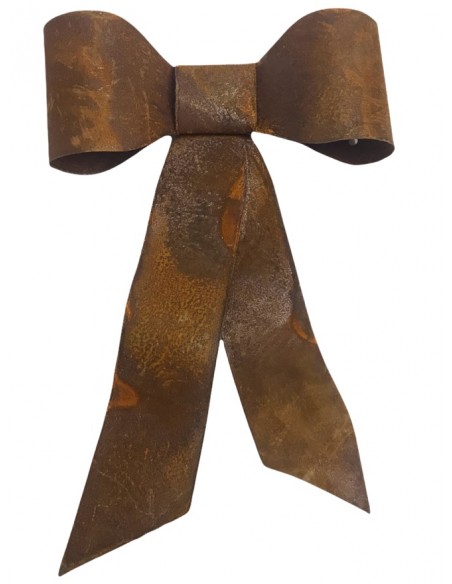 Weihnachtsdeko Deko Schleife aus Edelrost 3D - Weihnachtsdeko - 30 cm breit Schöne Schleife aus Edelrost zum Hängen für Deine We