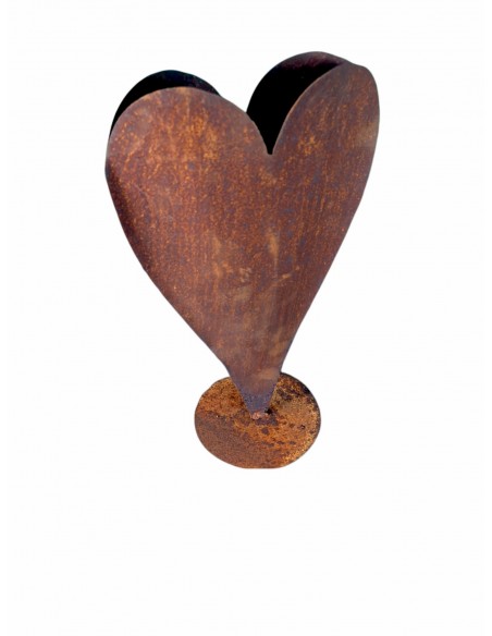 Herzige Dinge - Edelrost Dekoherzen Herz stehend auf Platte - Höhe 35 x Breite 20 cm Herz stehend auf Platte. Deko für Deinen Wo