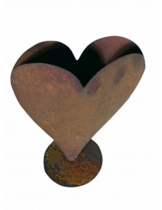 Herzige Dinge - Edelrost Dekoherzen Herz stehend auf Platte - Höhe 35 x Breite 20 cm Herz stehend auf Platte. Deko für Deinen Wo 2