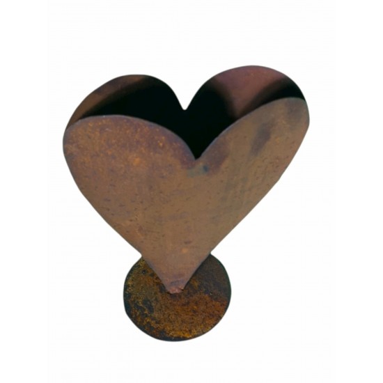 Herzige Dinge - Edelrost Dekoherzen Herz stehend auf Platte - Höhe 35 x Breite 20 cm Herz stehend auf Platte. Deko für Deinen Wo