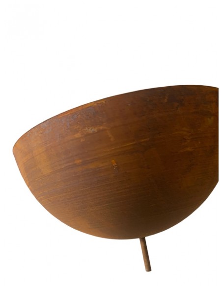 Gartendeko Rost Pflanzschale Halbkugel 40 cm Ø mit kurzem Rohr für 12 mm Stangen 
Höhe 20 cm
Durchmesser 40 cm
Rohr unten ca.