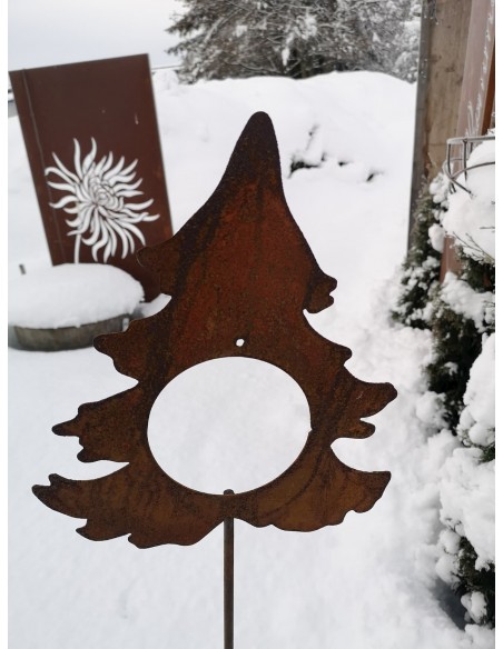 Weihnachtsdeko Tanne mit Loch für Christbaumkugel als Gartenstecker - groß - Stablänge 120 cm Dieser Gartenstecker mit Loch biet