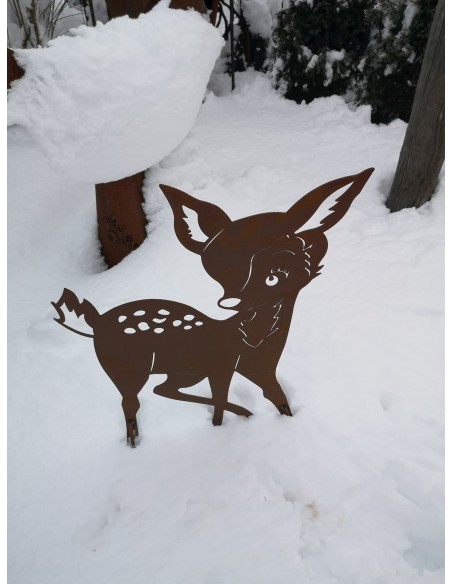 rostige Deko Hirsche und Rehe Edelrost Bambi - Höhe 41 cm - auf 40 cm Gartenstecker Unser ganz reizendes Rehkitz aus Edelrost ve rostige Deko Hirsche und Rehe Edelrost Bambi - Höhe 41 cm - auf 40 cm Gartenstecker Unser ganz reizendes Rehkitz aus Edelrost ve
