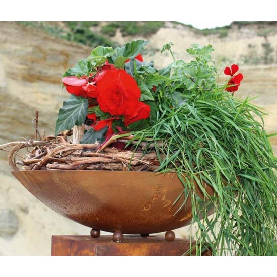 runde Rostschale 58 cm groß - feuerfest