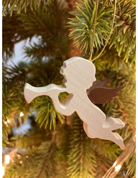 Ahorn Engel mit Rostflügel Engel mit Flöte - Christbaumschmuck aus Ahornholz - mit Stahlflügel Typ 1 - Länge 8 cm Diese aus Ahor Ahorn Engel mit Rostflügel Engel mit Flöte - Christbaumschmuck aus Ahornholz - mit Stahlflügel Typ 1 - Länge 8 cm Diese aus Ahor