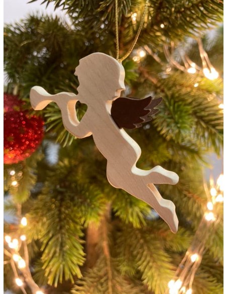 Ahorn Engel mit Rostflügel Engel mit Flöte - Christbaumschmuck aus Ahornholz - mit Stahlflügel Typ 1 - Länge 8 cm Diese aus Ahor Ahorn Engel mit Rostflügel Engel mit Flöte - Christbaumschmuck aus Ahornholz - mit Stahlflügel Typ 1 - Länge 8 cm Diese aus Ahor