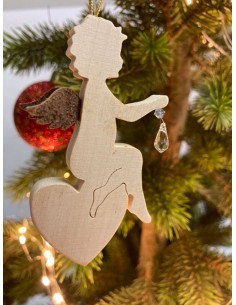 12 x Fensterbild Weihnachten Holz Baumschmuck bis 19 cm 