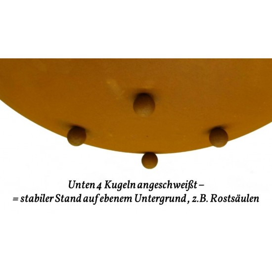 runde Rostschale 58 cm groß - feuerfest