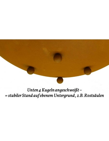 runde Rostschale 58 cm groß - feuerfest