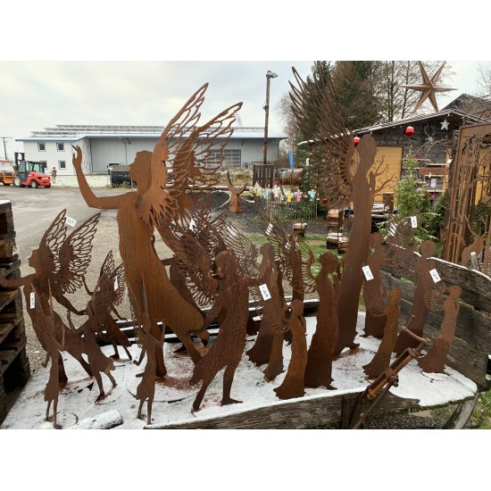 Engelfiguren kaufen und Engel Bastel-Ideen Engelfigur Valerie mit doppelten Flügeln - Höhe 80 cm Höhe 80 cm
auf Platte
