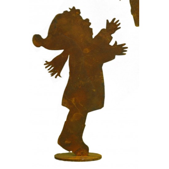 Weihnachtsdeko Aussen Winterfigur Deko Junge Benjamin Höhe 19 cm 
Unser Benjamin wartet auf den Weihnachtsmann, Freudig greift 