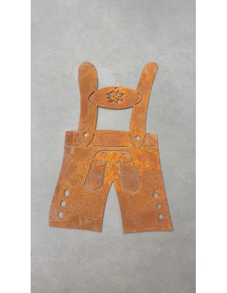 Deko zum Hängen Deko Lederhose aus Metall - zum Hängen Höhe 24,50 cm Lederhose zum Hängen
B: 16cm
L: 24,5cm
Ideal auch als Wa