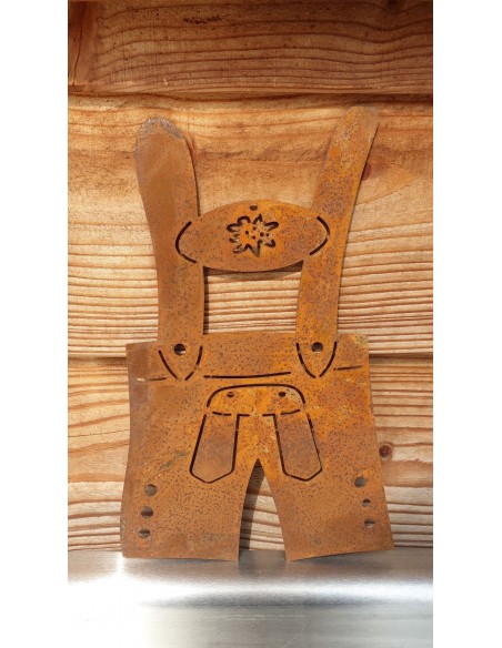 Deko zum Hängen Deko Lederhose aus Metall - zum Hängen Höhe 24,50 cm Lederhose zum Hängen
B: 16cm
L: 24,5cm
Ideal auch als Wa