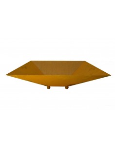 Rost Schale viereckig hoch 53 x 53 cm - Feuerfest Schalen für Rostsäulen 53 x 53 cm.