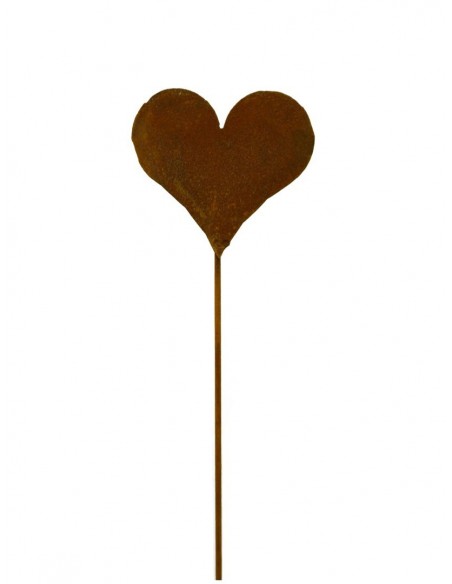 Gartenstecker Herz Rost