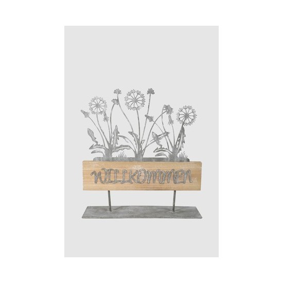 Willkommen Aufsteller mit Pusteblume - 29 cm breit