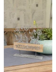 Willkommen Aufsteller mit Pusteblume - 29 cm breit 2
