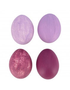 Start Hühnerei natur Matt Mauve Höhe 6 cm
