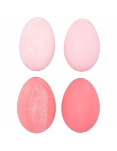 Gänseei natur Matt Rosa Höhe 8 cm