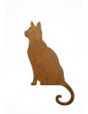 Katze seitlich Kantenhocker Höhe 42 cm - Gartendeko aus Metall