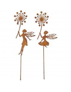 Start 2er Set Gartenstecker Waldfee Pusteblume Höhe 60 cm