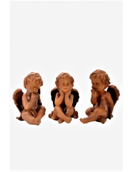 Engelfiguren kaufen und Engel Bastel-Ideen Gusseisen Engelskinder sitzend Rost - 3 tlg. Set - 11 cm hoch 3 Engelskinder sitzend  Engelfiguren kaufen und Engel Bastel-Ideen Gusseisen Engelskinder sitzend Rost - 3 tlg. Set - 11 cm hoch 3 Engelskinder sitzend
