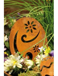 Ostereier Deko Deko Osterei Metall Rostig mit Ornamentmotiv, Höhe 8 cm 
Höhe: 8 cm
Mit Loch zum Aufhängen oder zum Einarbeiten 2