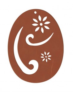 Deko Osterei mit Ornamentmotiv - groß Höhe 18 cm