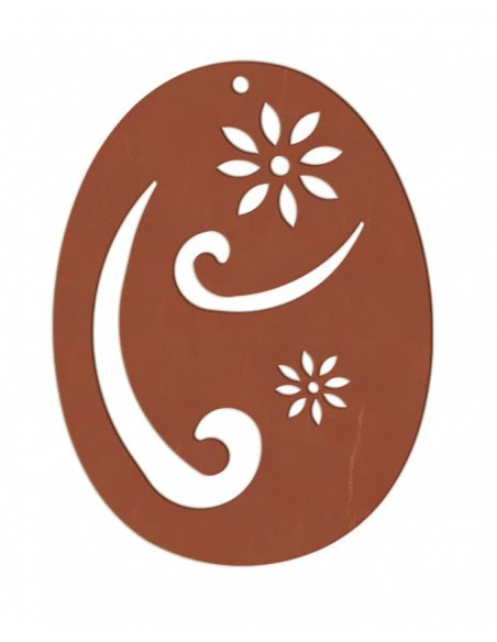 Deko Osterei mit Ornamentmotiv - groß Höhe 18 cm