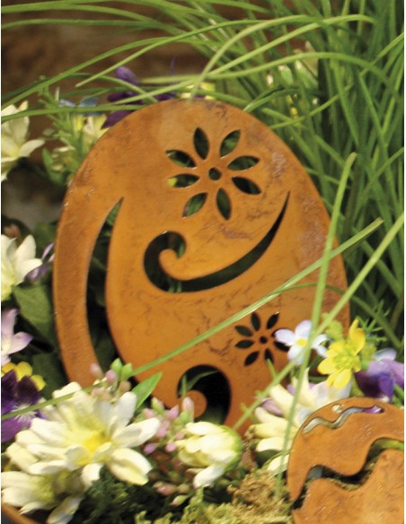Deko Osterei mit Ornamentmotiv - groß Höhe 18 cm Deko Osterei mit Ornamentmotiv - groß Höhe 18 cm